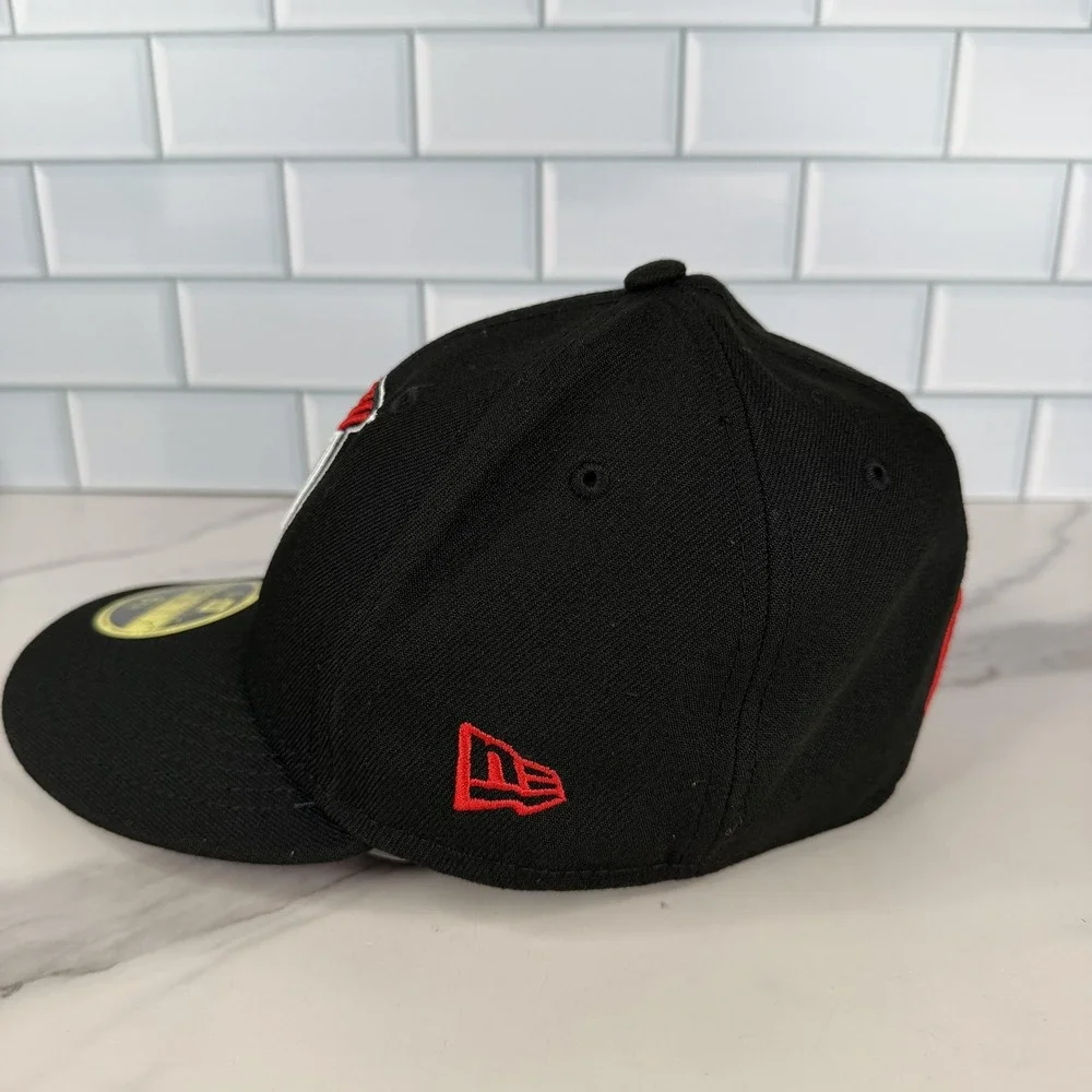 Portland Trail Blazers Hat Cap Fitted Mens 6 7/8 Black New Era 59Fifty